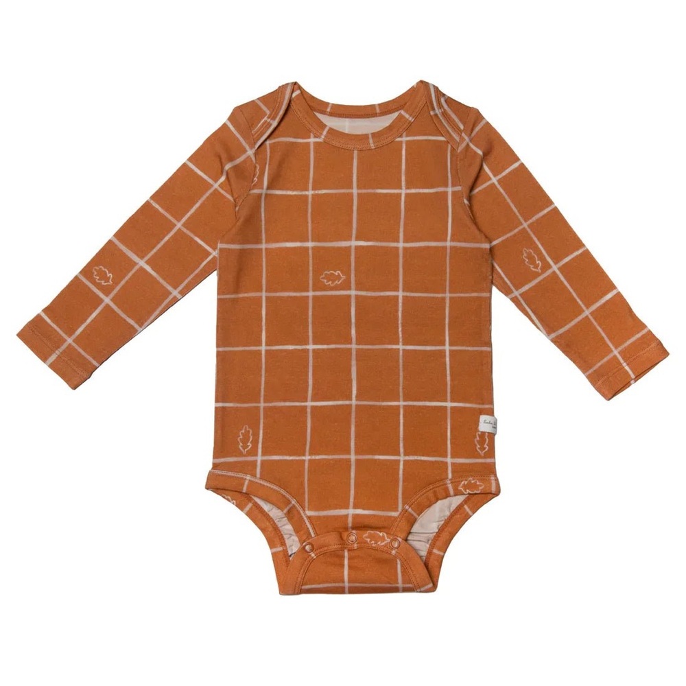 Loulou Lollipop long sleeve bodysuit Oak Leaves 18-24m